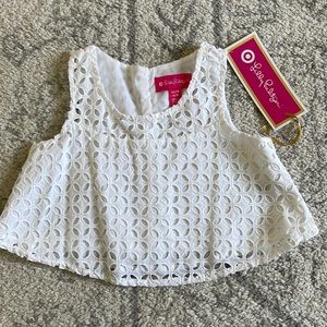 Lilly Pulitzer for Target white top size 4/5 XS